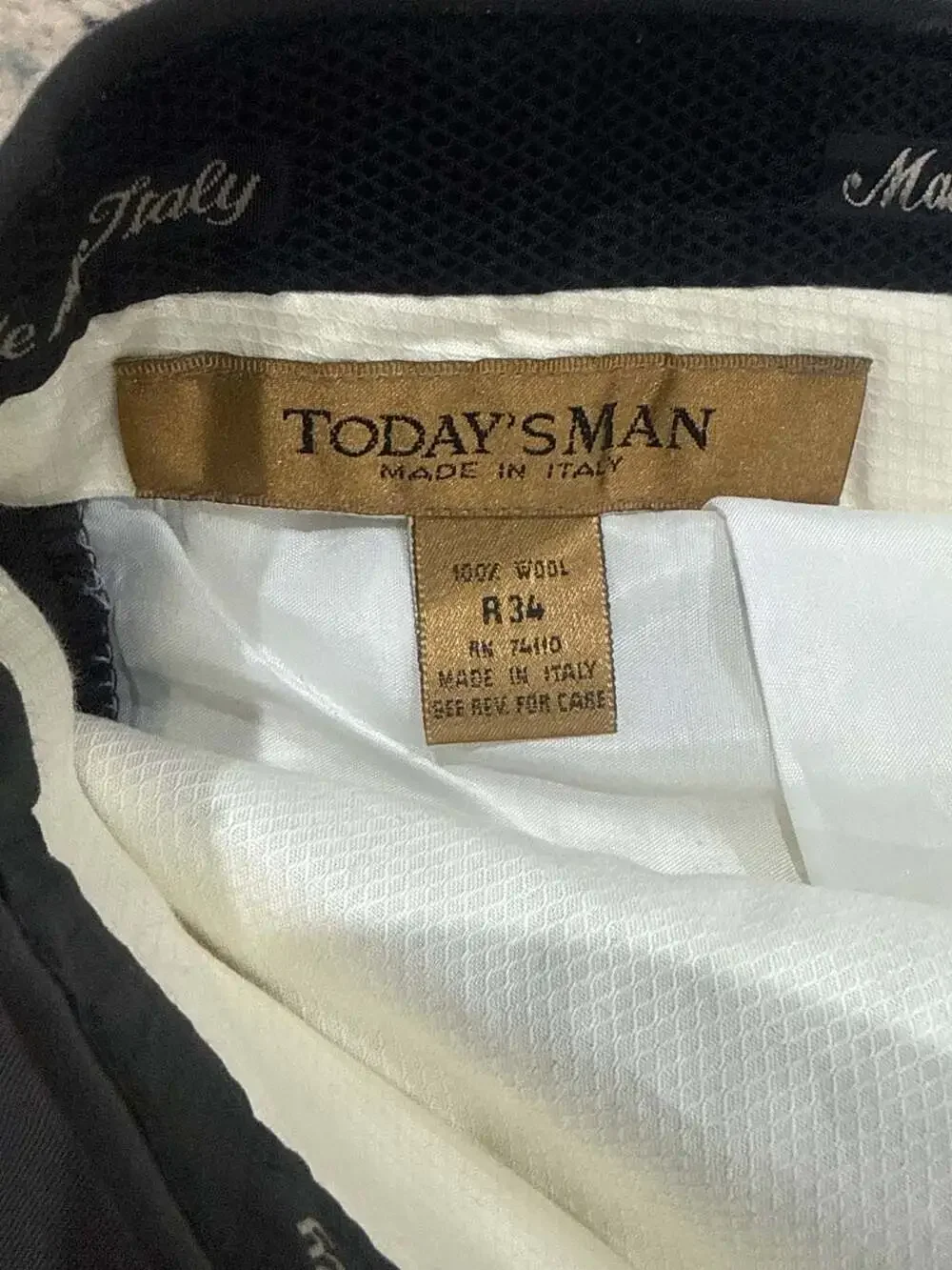 Made in Italy 100% Wool Pleated Cuffed Dress Pants Size 34R